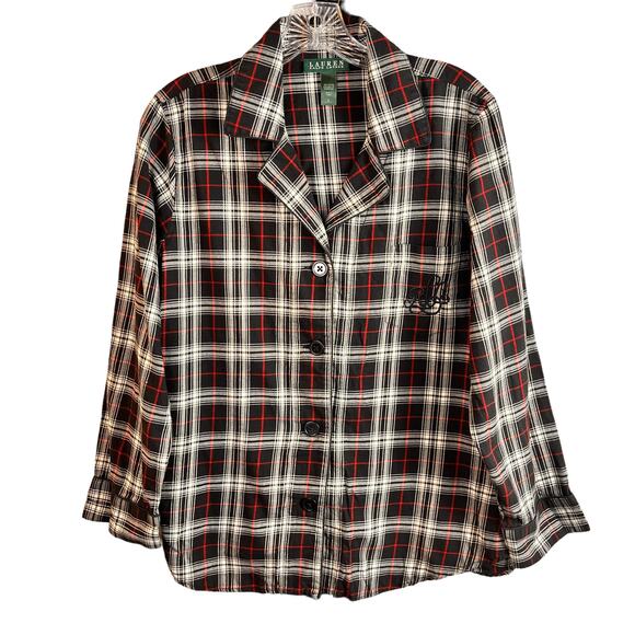Ralph Lauren Men's Red Plaid Pajama Top - Picture 1 of 7